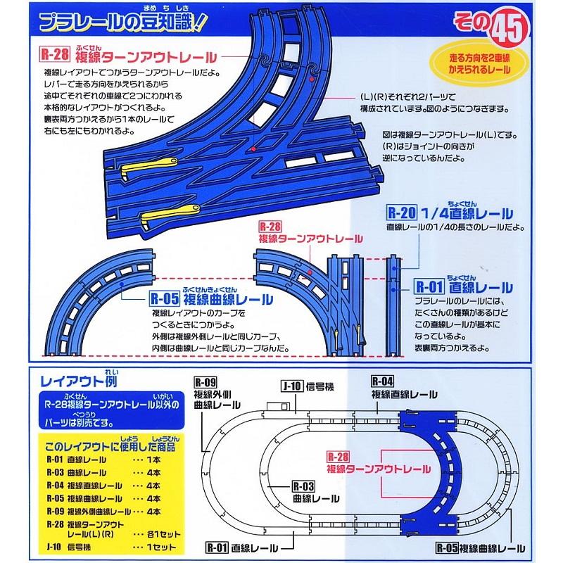 Plarail double track Watari points rail 2 pieces R-24 