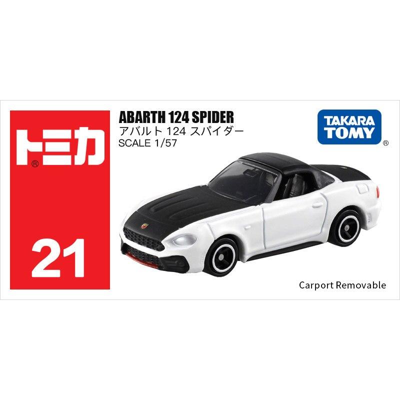 Takara Tomy TOMICA #21 Fiat 124 Spider Abarth Rally Scale 1/57 Diecast Toy Car 
