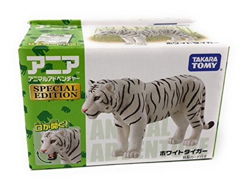 Takara Tomy Animal Adventure White Tiger Special Edition Mini Action Figure 